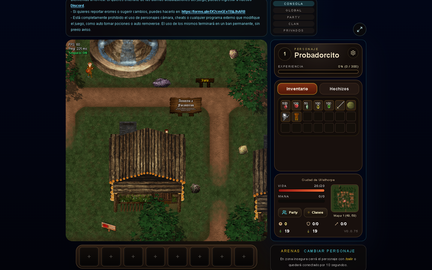 Jugando en Ullathorpe